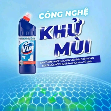 Thùng Nước Tẩy Bồn Cầu Vim Xanh Biển 880ml – Diệt Khuẩn, Làm Sạch Toilet Nhanh, Giá Ưu Đãi 335.000₫