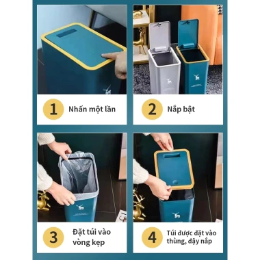 Thùng rác 15L ATINH siêu sốc - Nhấn nút, công nghệ chống bám mùi, chỉ 70.950đ 5 Thùng rác 15L ATINH siêu sốc - Nhấn nút, công nghệ chống bám mùi, chỉ 70.950đ 5