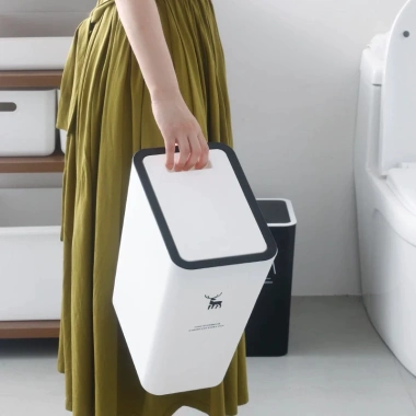 Thùng rác 15L ATINH siêu sốc - Nhấn nút, công nghệ chống bám mùi, chỉ 70.950đ