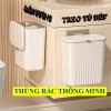 Thùng rác dán tường 12L treo tủ bếp - nắp lật thông minh, tiện dụng cho nhà bếp