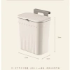Thùng rác dán tường 12L treo tủ bếp - nắp lật thông minh, tiện dụng cho nhà bếp 4