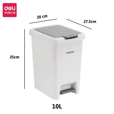 Thùng rác đạp chân Deli 10-15L chữ nhật nắp đậy chống mùi phòng khách & ngủ 9 Thùng rác đạp chân Deli 10-15L chữ nhật nắp đậy chống mùi phòng khách & ngủ 9