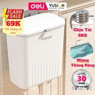 Thùng rác đạp chân Deli 10-15L chữ nhật nắp đậy chống mùi phòng khách & ngủ 11 Thùng rác đạp chân Deli 10-15L chữ nhật nắp đậy chống mùi phòng khách & ngủ 11