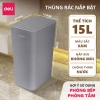 Thùng rác đạp chân Deli 10-15L chữ nhật nắp đậy chống mùi phòng khách & ngủ 22