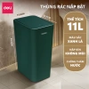 Thùng rác đạp chân Deli 10-15L chữ nhật nắp đậy chống mùi phòng khách & ngủ 23