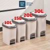 Thùng Rác ENODA HOME TR021 Kích Thước, Nắp Đậy, Đạp Chân Nhấn Nút - Giá 89.000₫