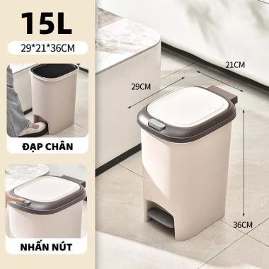 Thùng Rác ENODA HOME TR021 Kích Thước, Nắp Đậy, Đạp Chân Nhấn Nút - Giá 89.000₫ 8 Thùng Rác ENODA HOME TR021 Kích Thước, Nắp Đậy, Đạp Chân Nhấn Nút - Giá 89.000₫ 8