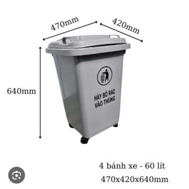 Thùng rác gia đình 30-120 lít sẵn kho mới, giá ưu đãi 149.000 VND - Thùng rác 60 chất lượng cao, phù hợp mọi không gian