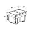 Thùng rác Hafele 400mm 2x15L – Lắp âm tủ gọn gàng, tiện dụng, giảm giá 18% 3