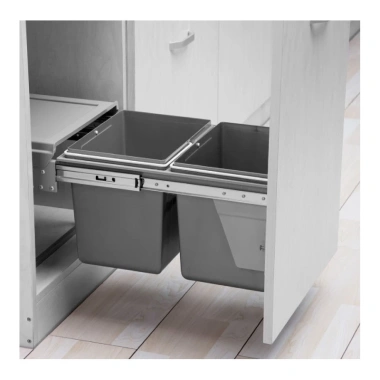 Thùng rác Hafele 400mm 2x15L - Thiết kế gọn, dung tích 30L, giá ưu đãi 2.656.800 VNĐ