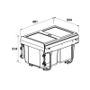 Thùng rác Hafele 400mm 2x15L - Thiết kế gọn, dung tích 30L, giá ưu đãi 2.656.800 VNĐ 5