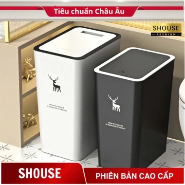 Thùng Rác Hươu Nắp Bật Shouse Thông Minh, Đựng Rác và Túi Rác Kèm Giá Tốt