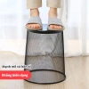 Thùng rác lưới thép đen nướng kim loại, giấy vụn, sọt áo, tặng túi rác - 31.000₫ 5