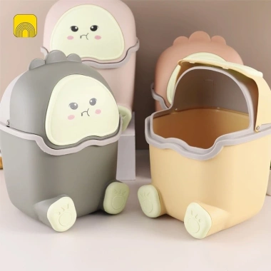 Thùng rác mini để bàn nắp lật cute siêu xinh - Decor bàn học, chỉ 66.000₫