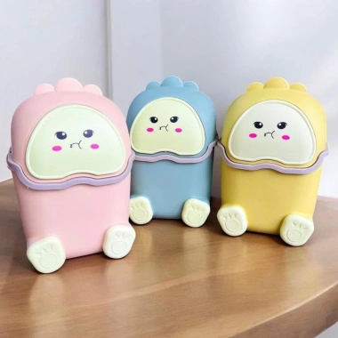 Thùng rác mini để bàn nắp lật cute siêu xinh - Decor bàn học, chỉ 66.000₫