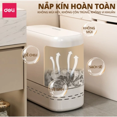 Thùng rác nắp bật 15L DELIxVUSIGN chống thấm khử mùi - phù hợp phòng khách, bếp, tắm, tặng túi rác 4 Thùng rác nắp bật 15L DELIxVUSIGN chống thấm khử mùi - phù hợp phòng khách, bếp, tắm, tặng túi rác 4