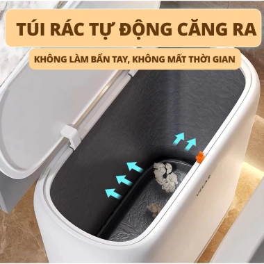 Thùng rác nắp bật 15L DELIxVUSIGN chống thấm khử mùi - phù hợp phòng khách, bếp, tắm, tặng túi rác 8 Thùng rác nắp bật 15L DELIxVUSIGN chống thấm khử mùi - phù hợp phòng khách, bếp, tắm, tặng túi rác 8