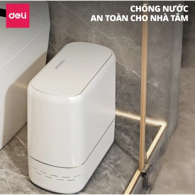 Thùng rác nắp bật 15L DELIxVUSIGN chống thấm khử mùi - phù hợp phòng khách, bếp, tắm, tặng túi rác 9 Thùng rác nắp bật 15L DELIxVUSIGN chống thấm khử mùi - phù hợp phòng khách, bếp, tắm, tặng túi rác 9