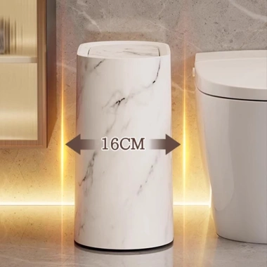 Thùng rác phòng tắm AWNGD đá cẩm thạch ép hẹp hiện đại nắp vệ sinh khách sạn 4 Thùng rác phòng tắm AWNGD đá cẩm thạch ép hẹp hiện đại nắp vệ sinh khách sạn 4