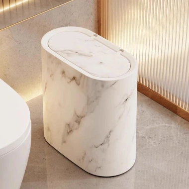 Thùng rác phòng tắm AWNGD đá cẩm thạch ép hẹp hiện đại nắp vệ sinh khách sạn 10 Thùng rác phòng tắm AWNGD đá cẩm thạch ép hẹp hiện đại nắp vệ sinh khách sạn 10