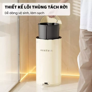 Thùng Rác Thép Cao Cấp TR040 Đạp Chân Nắp Chống Ồn Tráng Men Sang Trọng cho Văn Phòng & Gia Đình - 269k