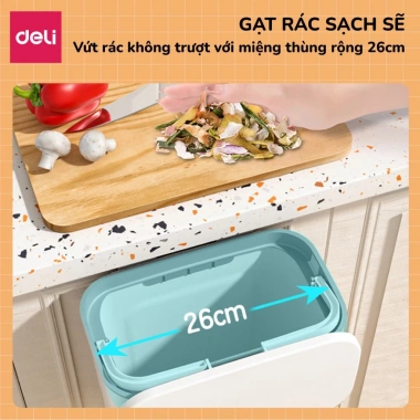 Thùng rác treo tủ bếp 9L mở hai chiều, nắp giữ túi, quai gắn tường - 129.000 VND 3 Thùng rác treo tủ bếp 9L mở hai chiều, nắp giữ túi, quai gắn tường - 129.000 VND 3