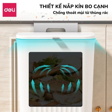 Thùng rác treo tủ bếp 9L mở hai chiều, nắp giữ túi, quai gắn tường - 129.000 VND 6 Thùng rác treo tủ bếp 9L mở hai chiều, nắp giữ túi, quai gắn tường - 129.000 VND 6