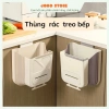 Thùng rác treo tủ bếp gấp gọn thông minh 7L/10L, ngăn túi rác, treo tường