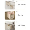 Thùng rác treo tủ bếp gấp gọn thông minh 7L/10L, ngăn túi rác, treo tường 7