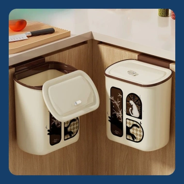 Thùng rác treo tường gọ nhẹ, dung tích lớn kiểu cổ điển - Giá chỉ 299.200 VND