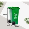 Thùng rác y tế công cộng 240 lít có bánh xe - Kháng khuẩn, chịu lực, giá 289.100 VNĐ 2
