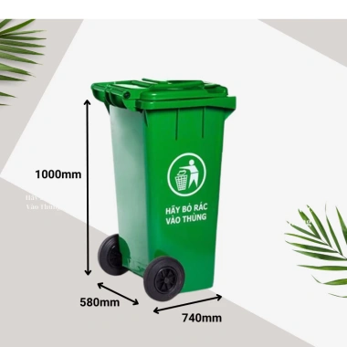 Thùng rác y tế công cộng 240 lít có bánh xe - Kháng khuẩn, chịu lực, giá 289.100 VNĐ 2 Thùng rác y tế công cộng 240 lít có bánh xe - Kháng khuẩn, chịu lực, giá 289.100 VNĐ 2