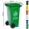 Thùng rác y tế công cộng 240 lít có bánh xe - Kháng khuẩn, chịu lực, giá 289.100 VNĐ 9