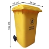 Thùng rác y tế công cộng 240 lít có bánh xe - Kháng khuẩn, chịu lực, giá 289.100 VNĐ 10