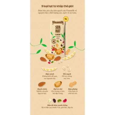 Thùng Sữa Vinamilk 9 Hạt Super Nut 24 hộp 180ml - Năng lượng xanh, giữ dáng, khỏe da, hoả tốc Hà Nội, giá 316k