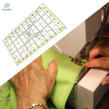 Thước Chắp Vá Acrylic Hình Chữ Nhật Dụng Cụ Quilting Thủ Công Cho Người Mới Bắt Đầu 5