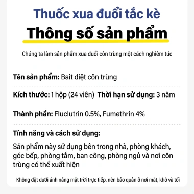 Thuốc diệt thằn lằn an toàn cho người và thú cưng - 30 năm không còn thằn lằn, giá 62.999