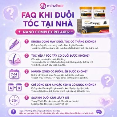 Thuốc Duỗi Tóc Siêu Phục Hồi RELAXER Nano Complex 150ml X2 - Công Nghệ Mới Minzihair Giá Ưu Đãi 175k 5