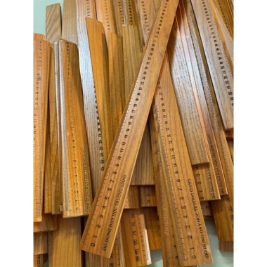 Thước gỗ giáo viên 30-50-60cm gỗ sồi sơn bóng mịn - Giá ưu đãi 36.000 VND