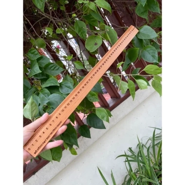 Thước gỗ giáo viên 30-50-60cm gỗ sồi sơn bóng mịn - Giá ưu đãi 36.000 VND