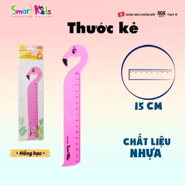 Thước hồng hạc ngộ nghĩnh SMARTKIDS SK-RL1.005 nhựa dẻo bền, màu sắc bắt mắt, giá 9.900 VND cho học sinh cấp 1-3 3