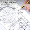 Thước kẻ đa năng 5 trong 1, thước đo hình học xoay 360°, combo học tập 10.900đ 5