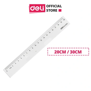 Thước kẻ nhựa Deli 20-30-50cm độ bền cao giá chỉ 15.000 VND giảm ngay 5