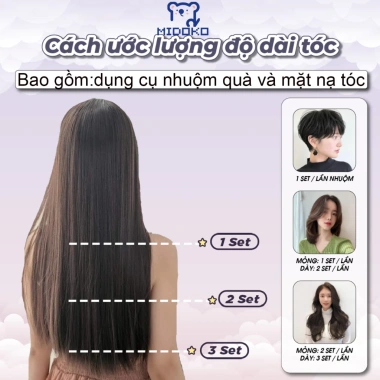 Thuốc nhuộm tóc 2.024 – Màu tóc phổ biến vàng xám, nâu lạnh, kèm dụng cụ, giá 96.330₫