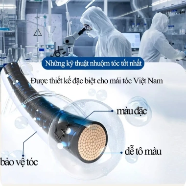 Thuốc nhuộm tóc 2.024 – Màu tóc phổ biến vàng xám, nâu lạnh, kèm dụng cụ, giá 96.330₫