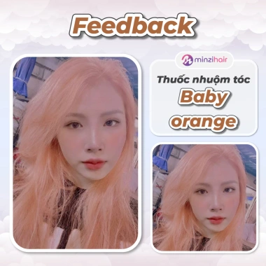Thuốc nhuộm tóc Baby Orange và Cần tẩy tóc Minzihair HCM, giá 79.000đ, cam rực 4 Thuốc nhuộm tóc Baby Orange và Cần tẩy tóc Minzihair HCM, giá 79.000đ, cam rực 4