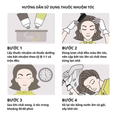 Thuốc nhuộm tóc Kochie Nâu Đỏ Cherry đỏ trầm chính hãng, phủ bạc nhanh 149.000₫ 5