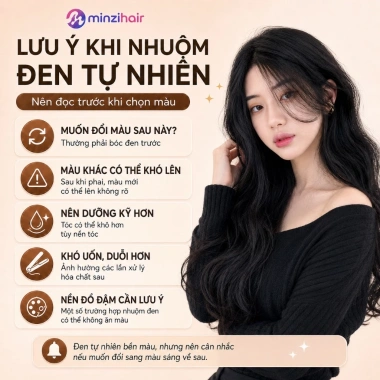 Thuốc nhuộm tóc Màu Đen Tự Nhiên Minzihair - Phủ bạc, hạ nền mọi tóc, chỉ 65.000 3 Thuốc nhuộm tóc Màu Đen Tự Nhiên Minzihair - Phủ bạc, hạ nền mọi tóc, chỉ 65.000 3