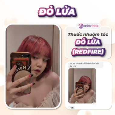 Thuốc nhuộm tóc Màu Đỏ Lửa RED FIRE - Cần tẩy, giá chỉ 77.000đ - Minzihair HCM 3