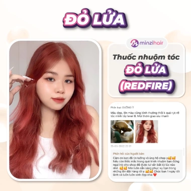 Thuốc nhuộm tóc Màu Đỏ Lửa RED FIRE - Cần tẩy, giá chỉ 77.000đ - Minzihair HCM 6